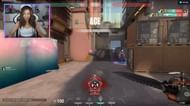Pokimane after dropping an insane Ace clutch (Image via Pokimane/Twitch)